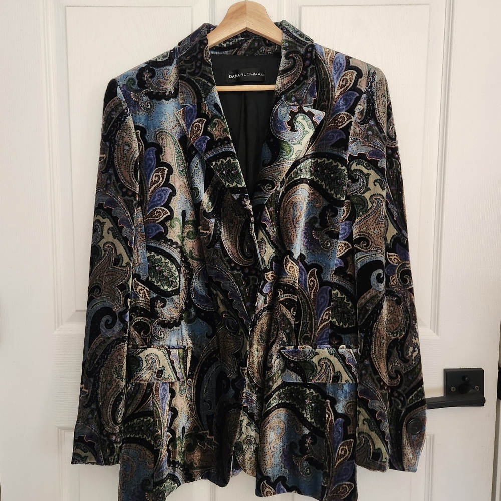 Dana Buchman velvet vintage blazer jacket excellent used condition